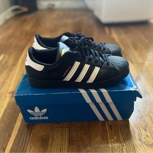 ADIDAS ORIGINALS Black & White Superstar Sneakers